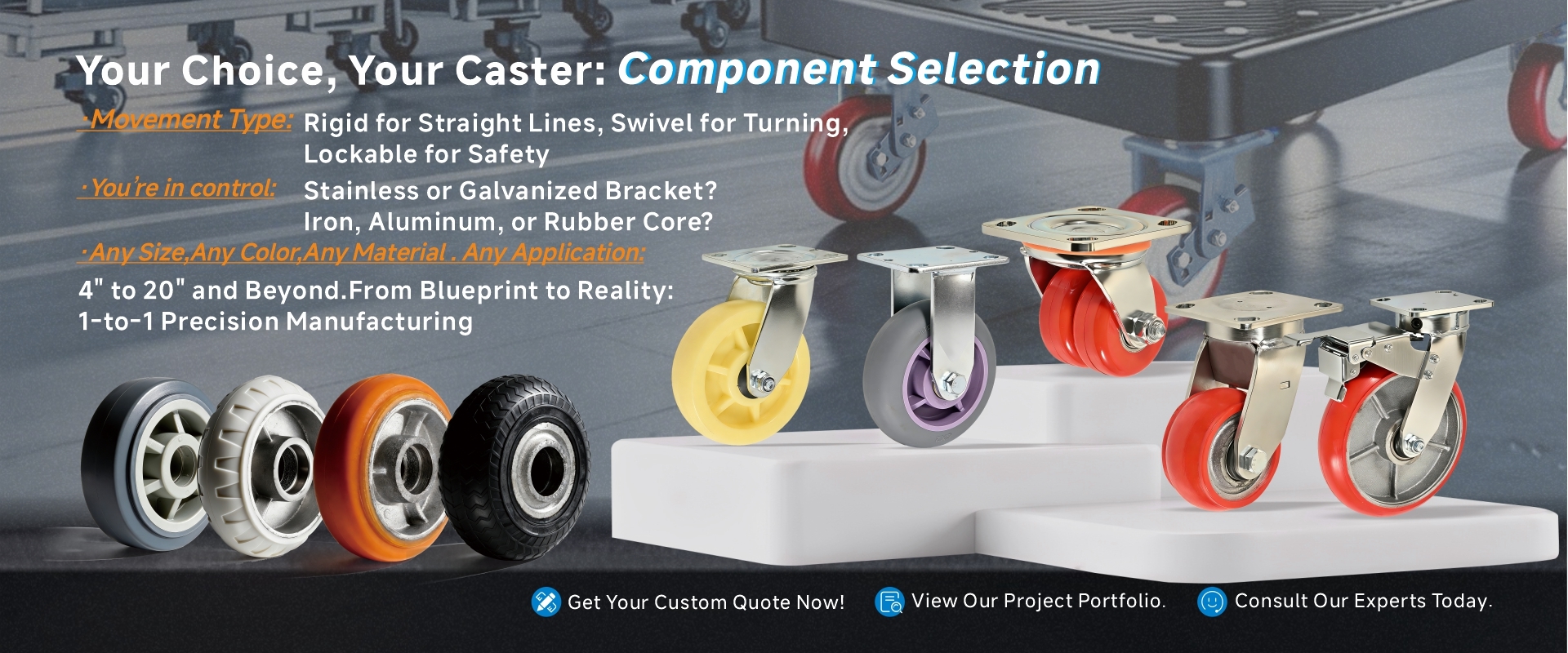 Quality Industrial Wheel Casters factory