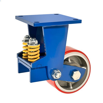 Dual Spring Pu Heavy  Duty Wheel Caster Extra Heavy Duty Caster Lockable Braket Automotive Manufacturing  Assembly Lines