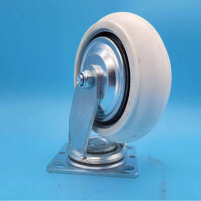 calidad Rueda giratoria industrial de PU de alta resistencia sin marcas, individual de 4 pulgadas con freno bloqueable para almacenes y logística fábrica