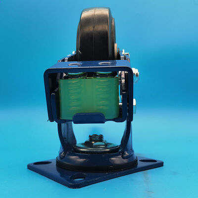 Buen precio Rueda Giratoria Industrial de Goma Resistente con Resorte, Carga Pesada, Individual de 4