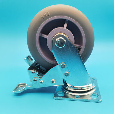 Goede prijs Uitstekende elasticiteit en schokabsorptie Industriële zware wielen Laaddragende TPR rubberen rotors single 5