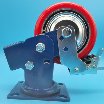 Buon prezzo Industriale di carica pesante ruota di ricino PU poliuretana 6 pollici ruote di ricino ufficio e impostazioni istituzionali in linea