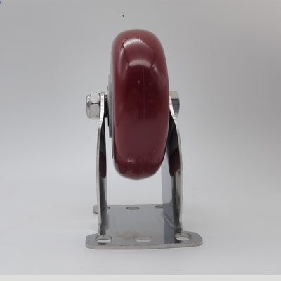 คุณภาพ ล้อเลื่อนสแตนเลสสำหรับงานอุตสาหกรรมเบา รับน้ำหนักปานกลาง 200 กก. ล้อ PU โพลียูรีเทน ล้อลูกปืนเดี่ยว ขนาด 4 นิ้ว สำหรับเตียงโรงพยาบาล โรงงาน