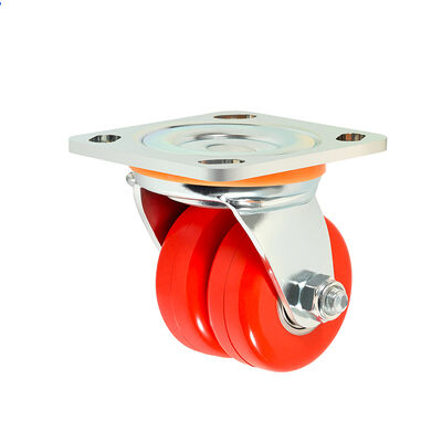 Good price High Load Capacity  Heavy Duty Dual-Wheel Swivel Caster PU Caster Adaptive More Industry Appliance online