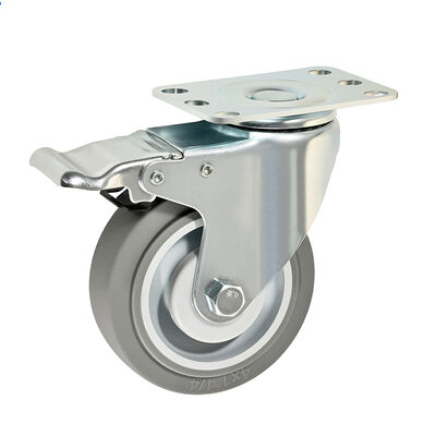Buen precio 50 mm a 200 mm de trabajo pesado de la rueda de la rueda industrial de caucho termoplástico TPRr Pp de núcleo 85shore A en línea